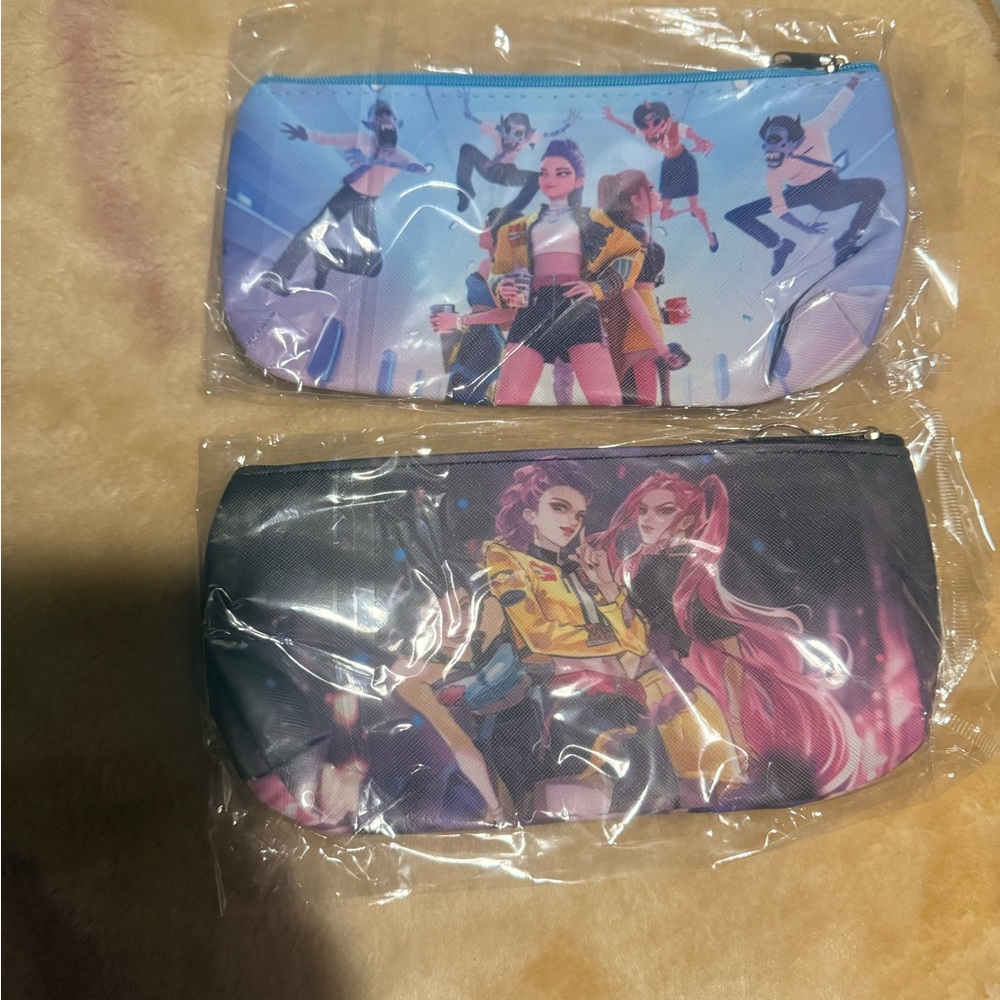Colorful Character Print Pouches